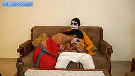 Desi Sali Sapna Turned Horny Celebrating Festival with Jiju in Bedroom