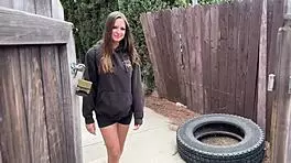 Busty Teen Raina Rae's Footjob Turns Into Sticky Piledriver