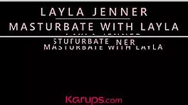 layla jenner, that dirty teen 18+ latina, dildos her tight twat so good