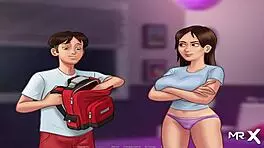 in summertimesaga, the first slit you see is in episode 1 scene 37