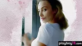 skinny colombian beauty calypso muse rips clothes to reveal perfect natural boobs