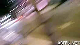 Slutty teens sharing a big dick in competition 😈