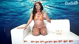 Brunette teen masturbates on webcam to orgasm