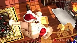 shy nerdy indian girl dreams of christmas assfucking by santa claus