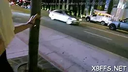 Slutty teens sharing a big dick in competition 😈