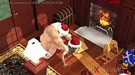 shy nerdy indian girl dreams of christmas assfucking by santa claus