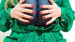 hot girl strips off sexy dress while moaning softly in solo action - depravedminx