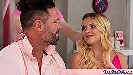 cute stepdaughter's nasty idea, we fulfilled her fantasy 😈