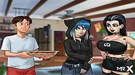 Summertimesaga - Teasing Her Pussy In Uncensored Hentai Action