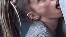 Candie Cross Kneels For A Facial Treatment Session