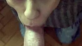 Candie Cross Kneels For A Facial Treatment Session