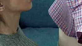 Candie Cross Kneels For A Facial Treatment Session