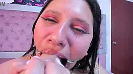 in this wild chaturbate show, jasmin white2 deepthroats with lots of saliva and toys.