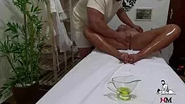 married latina naked in massage room?