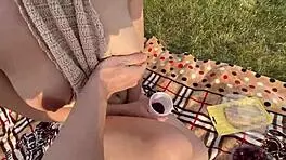 Unexpected twist at the picnic with a beautiful Asian friend