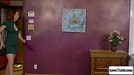 Babysitter Gets Fingered By Busty Milf And Girlfriend!