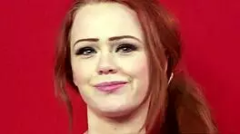 This redhead petite teen loves getting facialized so much