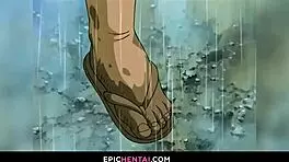 Sweet virgin pussy fucked and fingered in hentai.