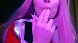 Zero Two squirts during anal fuck in cosplay POV.