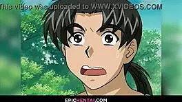 Sweet virgin pussy fucked and fingered in hentai.