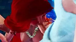 嘿，三重扶她安娜艾莎爱丽儿3D狂干！😍