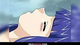 Sweet virgin pussy fucked and fingered in hentai.