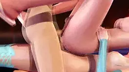 Heyy, check this triple futa with Anna, Elsa, and Ariel in 3D porn! 😍