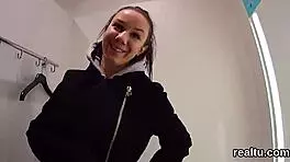 The attractive czech kitten was seduced in the shopping centre, her clothes ripped off before getting shagged in pov