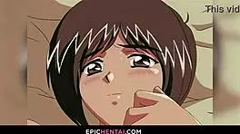 Sweet virgin pussy fucked and fingered in hentai.