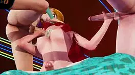 Heyy, check this triple futa with Anna, Elsa, and Ariel in 3D porn! 😍