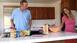 alexis adams deepthroats friend's big cock