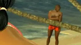 Monster Cock Facial and Assfucking on Beach with Skinny Babe in Tight Sex Scene