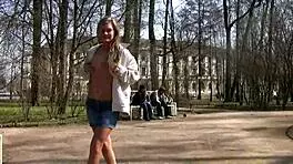 Perfect European Cuties Flashing Tits and Pussies in Public Outdoor Compilation