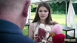 Teen Pussy Gets Smashed by Old Cock in Cumshot