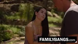 Relieving Tension with Cousin Abbie Maley in Park Fuck