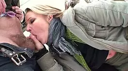 Teen gets fucked in the snow by daddy