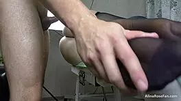 Amateur teen with big ass fucked in pantyhose