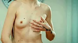 Slim Hungarian teen 18+ slut teases in tight stockings for wild action.