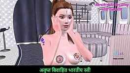 Listen to this marathi audio story of a cute girl posing nude in the airplane, animated in 3d!