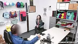 shoplifter lily glee pussy got fucked so hard like a spreadeagle and moans so loud