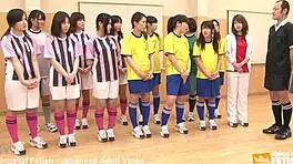 Japanese female team learns wild moves from coach in steamy session.