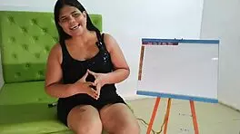 Chubby Latina gives dirty jerk-off instructions in first sexy video, wanna watch?
