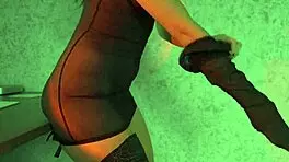 Teen feels sexy in lingerie, dancing naked with natural tits