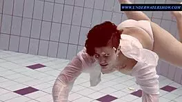 tattooed teen 18+ sara swimmin’ in clothes, oops, didn’t mean to get so wet!