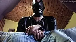 laura in heels gives amateur blowjob and deepthroat on monster cock