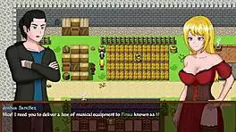 Hentai Game Features Ashley The Pirate Giving Blowjob And Defloration In Public.