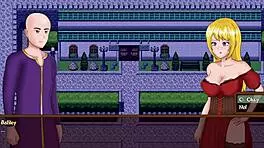 Hentai Game Features Ashley The Pirate Giving Blowjob And Defloration In Public.