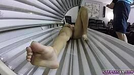 Old redhead gives blowjob to her annoying teen stepbro in hardcore petite scene