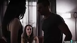 Busty Milf Stepmom Seduces Teen 18+ Into Taboo FFM Group Action