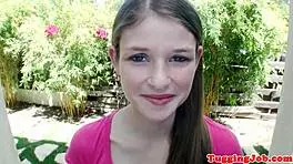 POV Teen Wanks Cock And Gets Cum On Tits